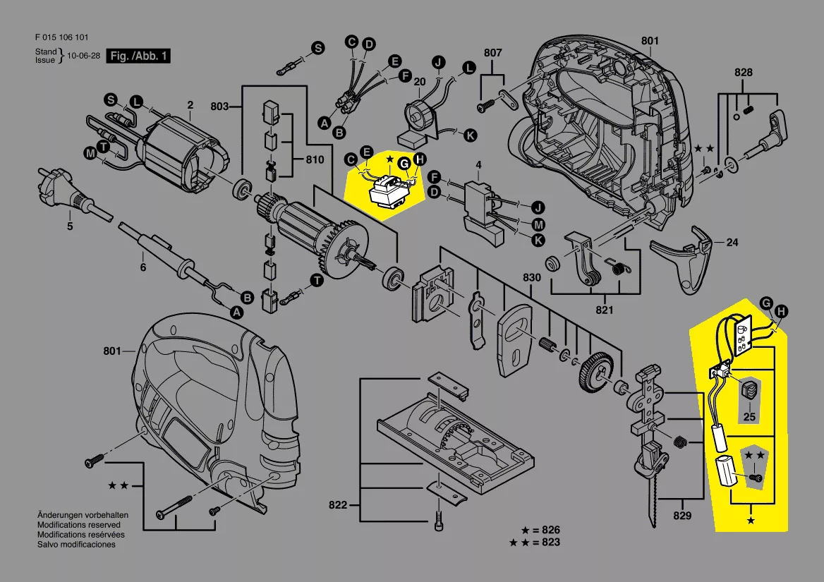 Module laser réf. 2 610 Z01 387 scie-sauteuse Skil